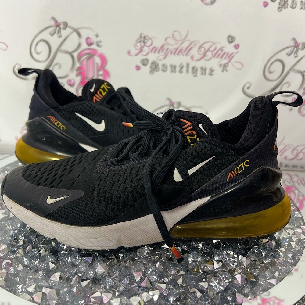NIKE AIR MAX 270 ESS "COSMIC CLAY" (GS) (DQ0968 001) TRAINERS black orange 🍊